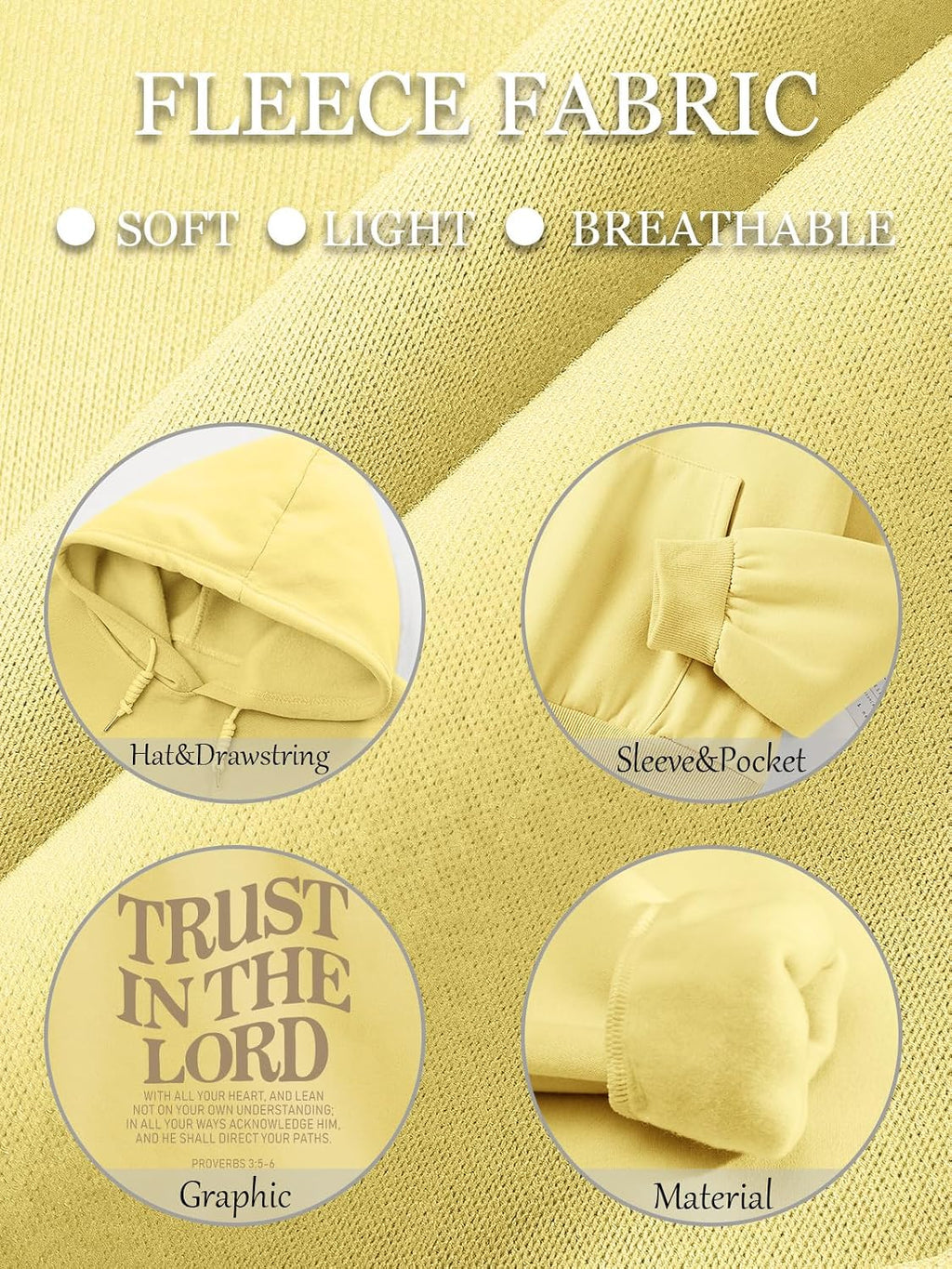 Trust in the Lord Hoodie Christian Sweatshirts Women