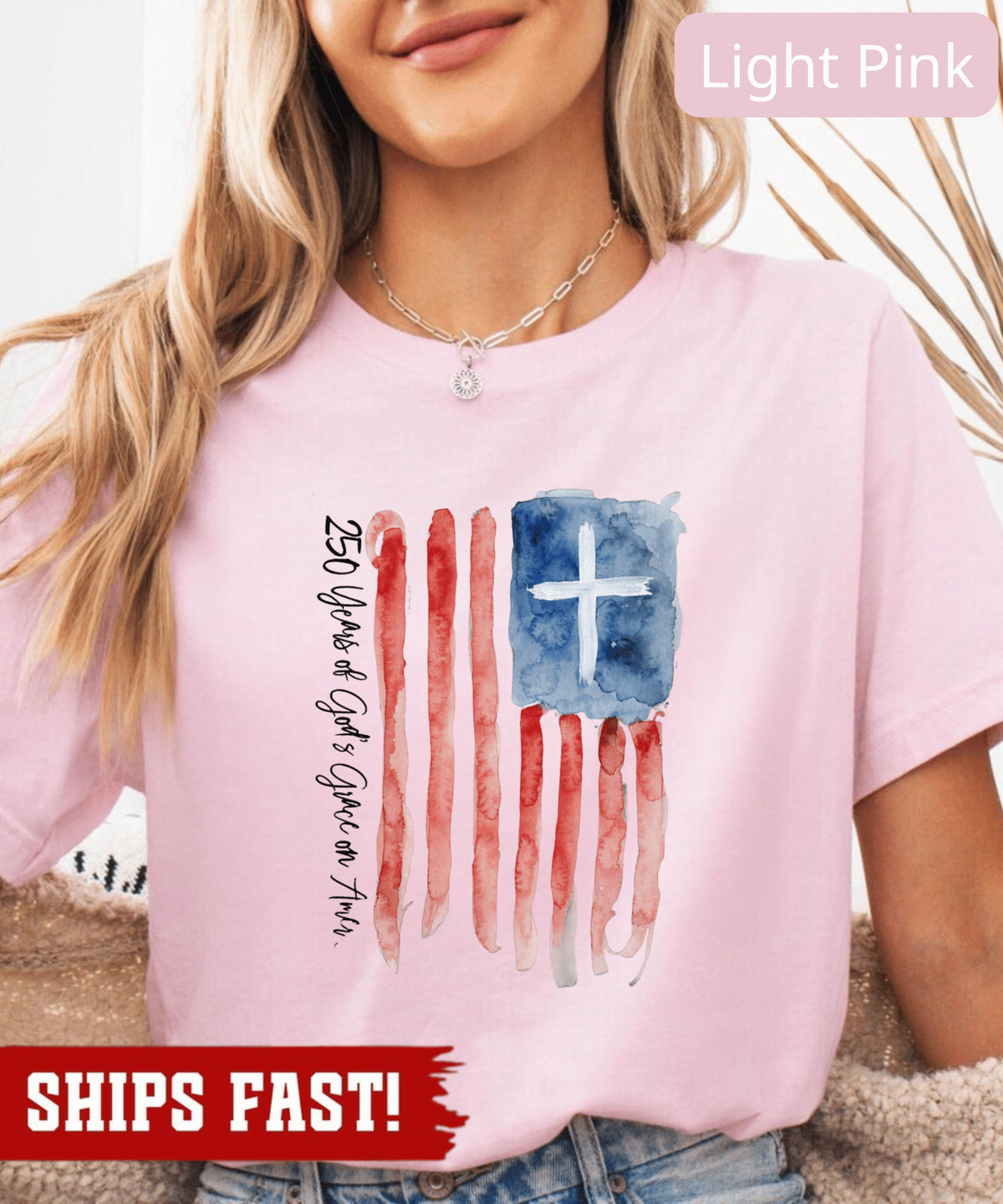 Christian Patriotic Shirt, 250 Years of Gods Grace Tee, USA 250Th Anniversary T-
