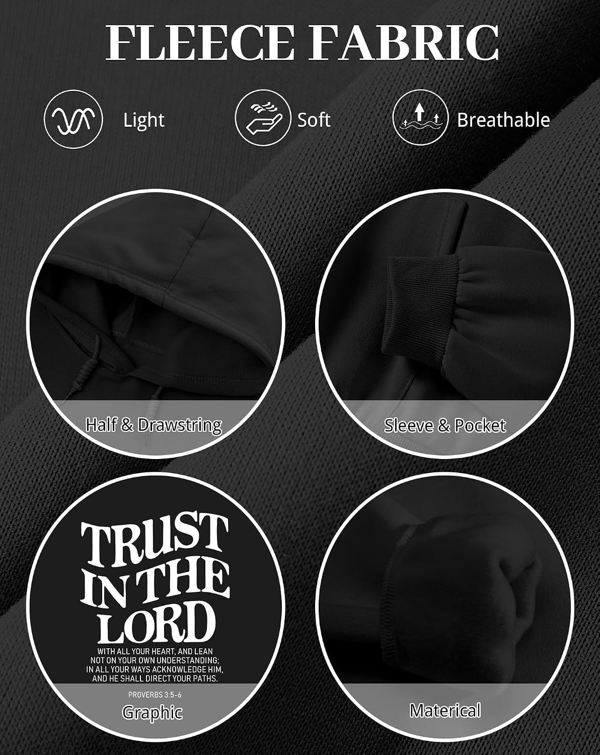 Trust in the Lord Hoodie Christian Sweatshirts Women