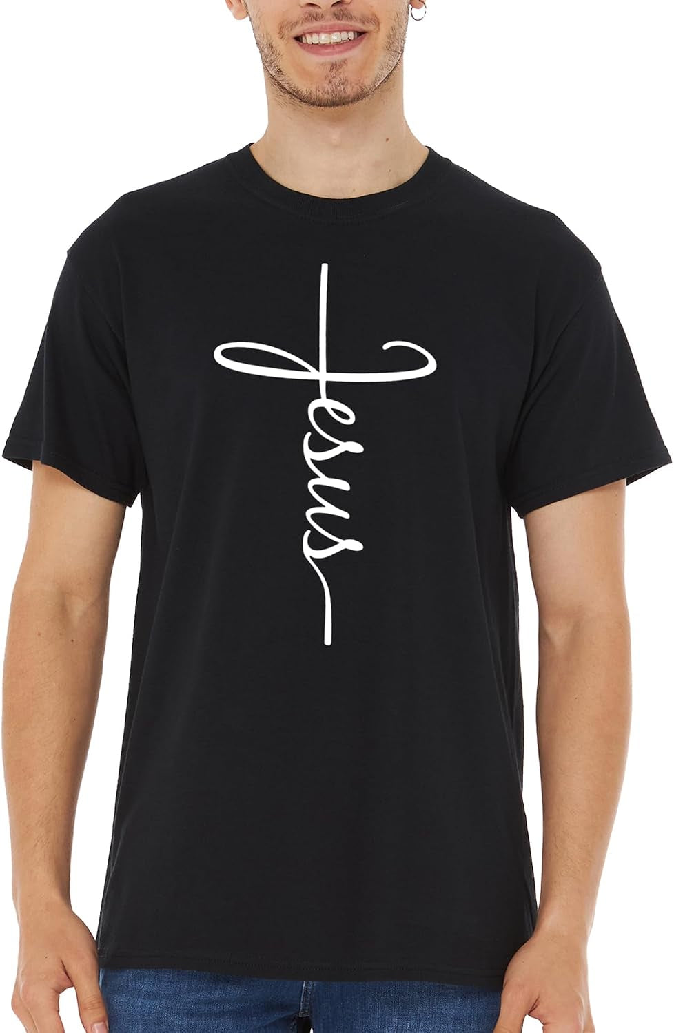 Jesus Cross T-Shirt - Christian Religious Graphic Tee for Men Women