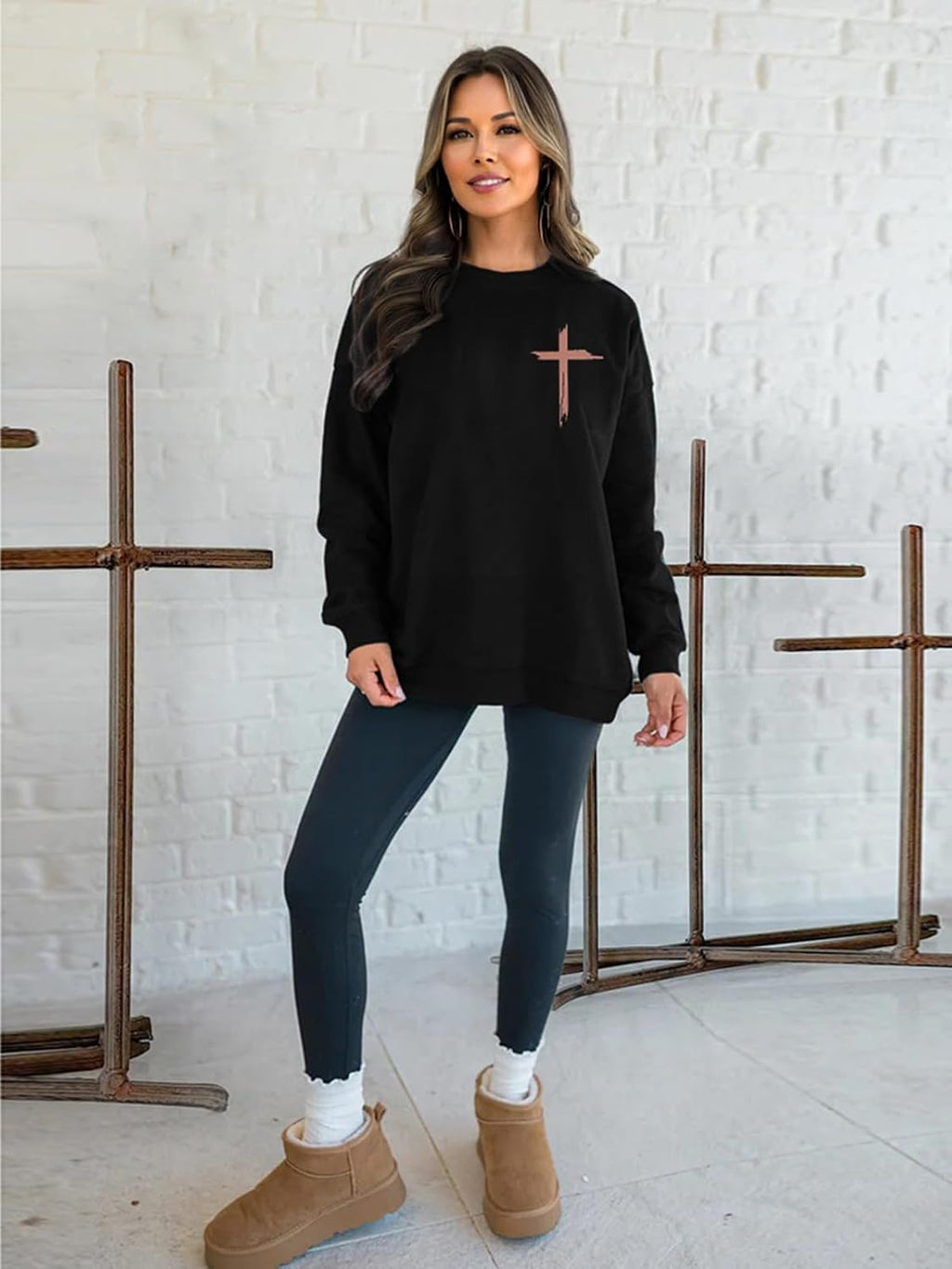 Christian Sweatshirts for Women Jesus Faith Pullover Long Sleeve