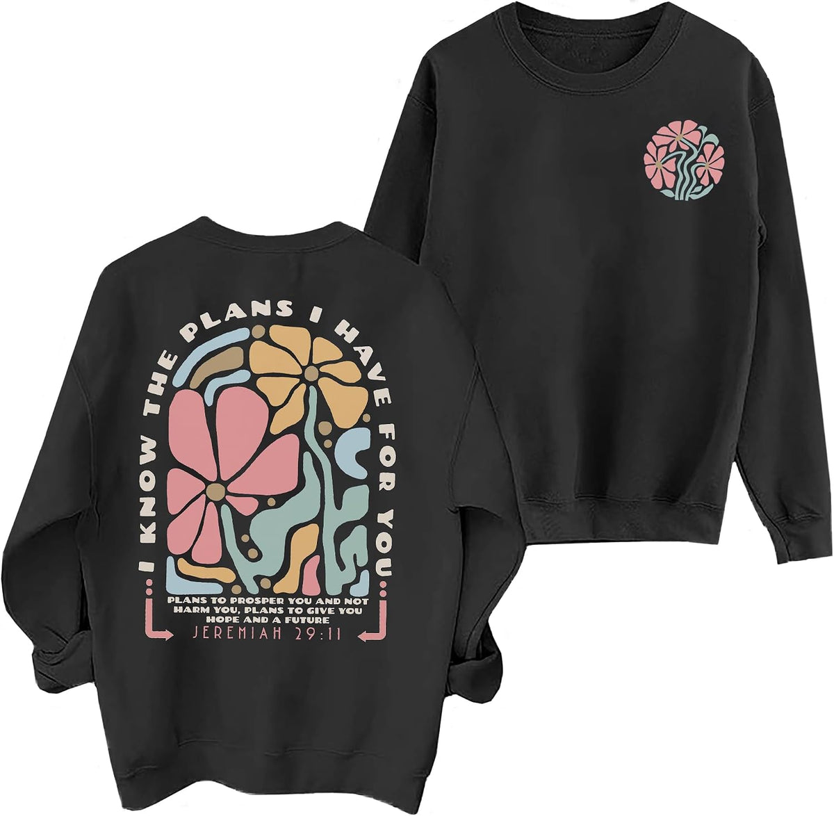 Christian Sweatshirts for Women Jesus Faith Pullover Long Sleeve