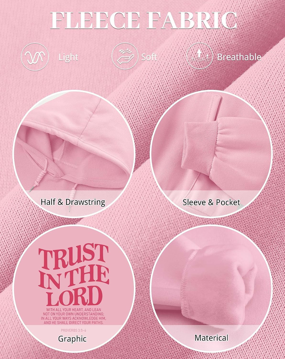 Trust in the Lord Hoodie Christian Sweatshirts Women