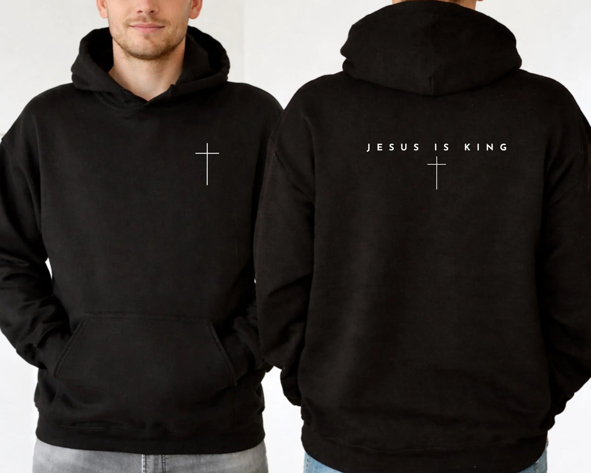 Jesus Is King Hoodie for Men & Women, Christian Sweatshirt, Religious Hoodie, Bible Verse Crewneck Gift, Birthday Gift for Christian Dad Mom