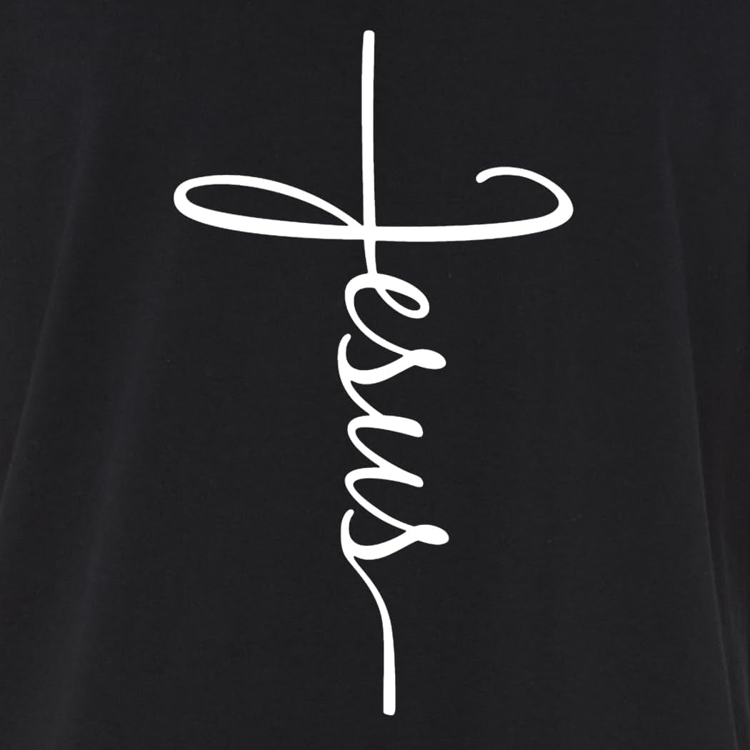 Jesus Cross T-Shirt - Christian Religious Graphic Tee for Men Women